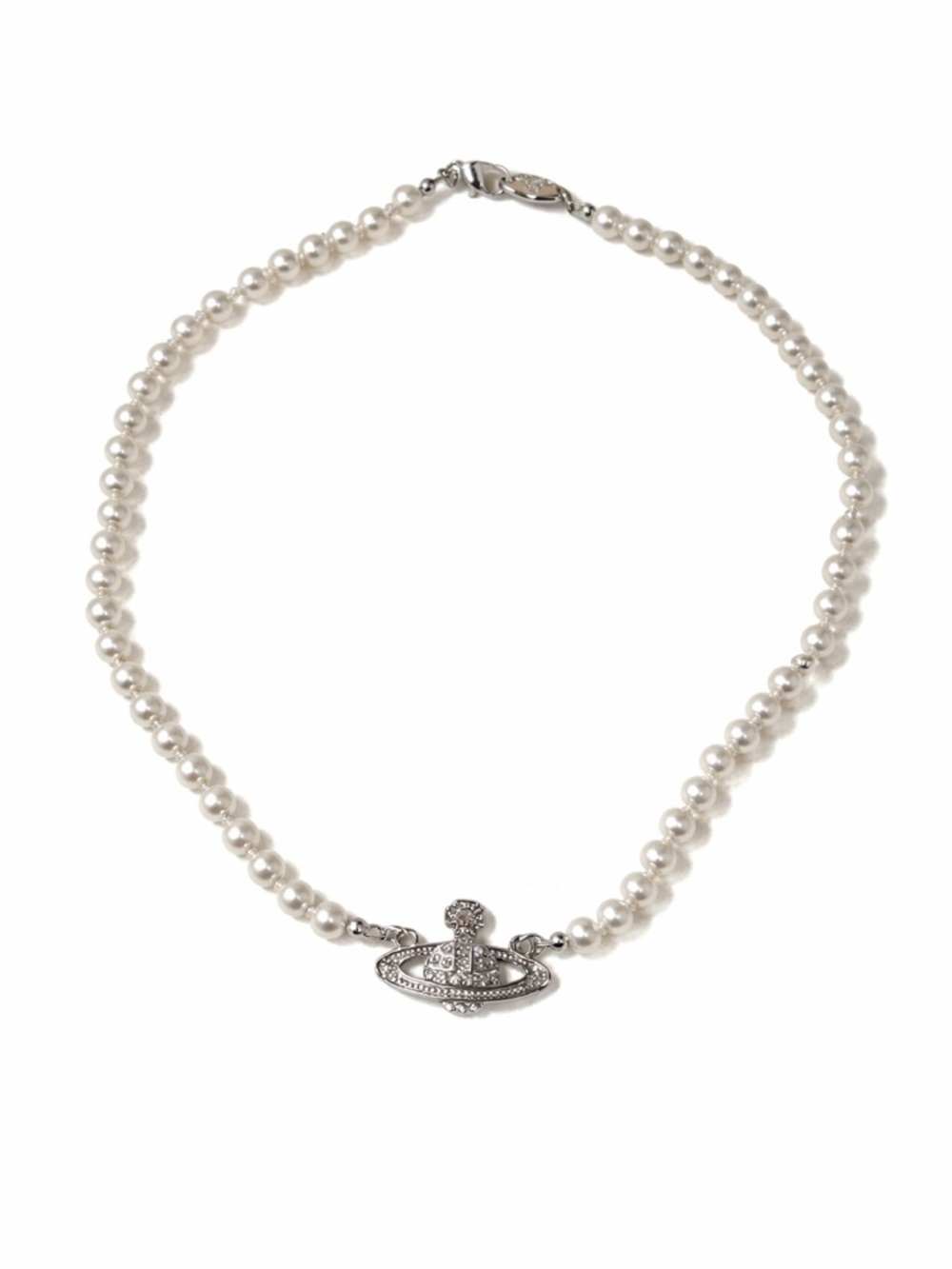 Vivienne Westwood White Pearl Orb choker Necklace